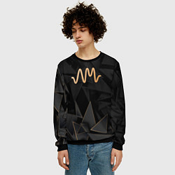 Свитшот мужской Arctic Monkeys golden poly, цвет: 3D-черный — фото 2
