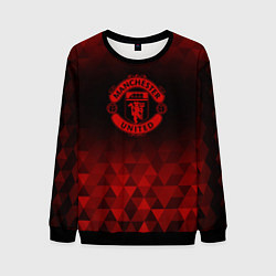 Свитшот мужской Manchester United red poly, цвет: 3D-черный