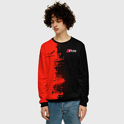 Свитшот мужской AUDI quattro black and red, цвет: 3D-черный — фото 2