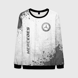 Свитшот мужской Mercedes - white gradient вертикально, цвет: 3D-черный