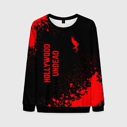 Мужской свитшот Hollywood Undead - red gradient вертикально