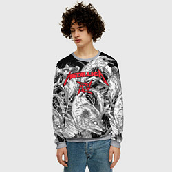 Свитшот мужской Metallica - rats and crows, цвет: 3D-меланж — фото 2