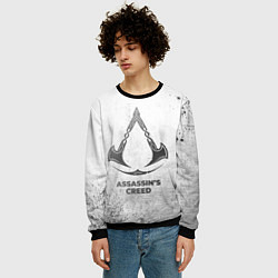 Свитшот мужской Assassins Creed - white gradient, цвет: 3D-черный — фото 2