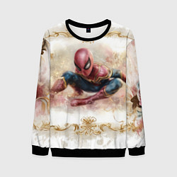 Мужской свитшот Человек - паук розы и узоры