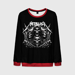 Свитшот мужской Metallica - four skulls, цвет: 3D-красный
