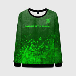 Свитшот мужской Darling in the FranXX - green gradient посередине, цвет: 3D-черный