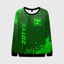 Свитшот мужской Zotye - green gradient вертикально, цвет: 3D-черный