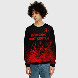Свитшот мужской Thousand Foot Krutch - red gradient посередине, цвет: 3D-черный — фото 2