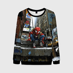 Свитшот мужской Spiderman New York city, цвет: 3D-черный