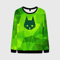 Свитшот мужской Stray green poly, цвет: 3D-черный