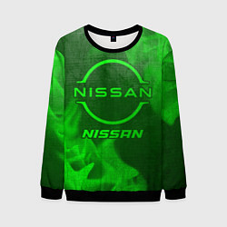 Мужской свитшот Nissan - green gradient