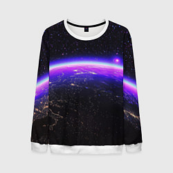Мужской свитшот Планета и неоновое свечение