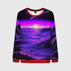 Мужской свитшот Космический пейзаж и комета