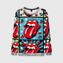 Мужской свитшот Rolling Stones logo - pop art
