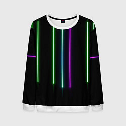 Свитшот мужской Neon stripes, цвет: 3D-белый