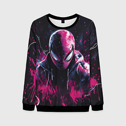 Мужской свитшот Человек-паук и розовая краска