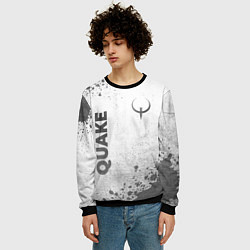 Свитшот мужской Quake - white gradient вертикально, цвет: 3D-черный — фото 2