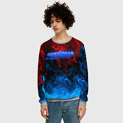 Свитшот мужской God of War битва огня, цвет: 3D-меланж — фото 2