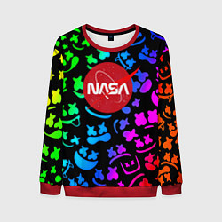 Свитшот мужской Marshmello x NASA gradient, цвет: 3D-красный