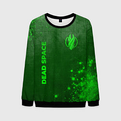 Свитшот мужской Dead Space - green gradient вертикально, цвет: 3D-черный