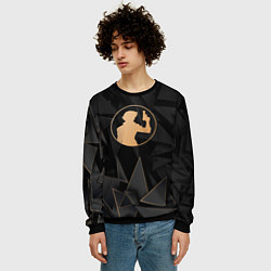 Свитшот мужской Cowboy Bebop golden poly, цвет: 3D-черный — фото 2