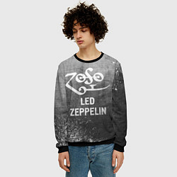 Свитшот мужской Led Zeppelin - grey gradient, цвет: 3D-черный — фото 2
