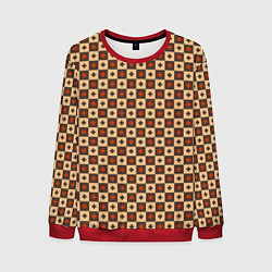 Свитшот мужской Готические шахматы, цвет: 3D-красный