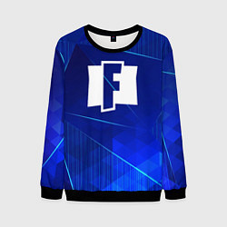 Свитшот мужской Fortnite blue poly, цвет: 3D-черный