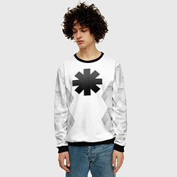 Свитшот мужской Red Hot Chili Peppers white poly, цвет: 3D-черный — фото 2