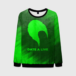 Свитшот мужской Date A Live - green gradient, цвет: 3D-черный