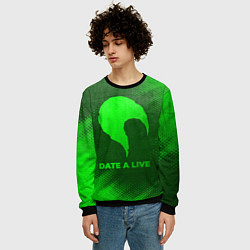 Свитшот мужской Date A Live - green gradient, цвет: 3D-черный — фото 2