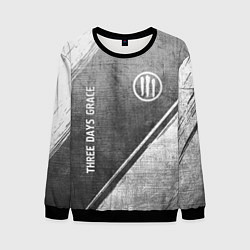 Свитшот мужской Three Days Grace - grey gradient вертикально, цвет: 3D-черный