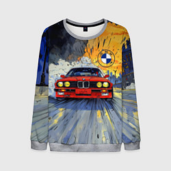 Мужской свитшот Красная BMW на скорости