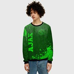 Свитшот мужской Ajax - green gradient вертикально, цвет: 3D-черный — фото 2