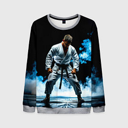Мужской свитшот Боец джиу-джитсу в дыму
