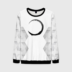 Свитшот мужской Demon Slayer white poly, цвет: 3D-черный