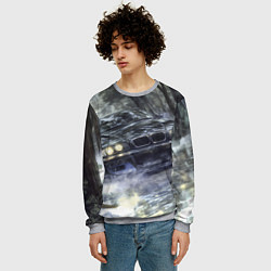 Свитшот мужской БМВ брызги из под колес, цвет: 3D-меланж — фото 2