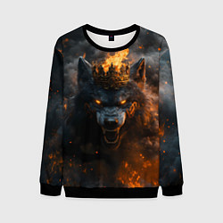 Мужской свитшот Волк в огне