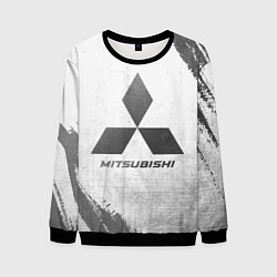 Свитшот мужской Mitsubishi - white gradient, цвет: 3D-черный