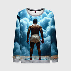 Мужской свитшот Мухаммед Али в синем дыму