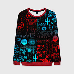 Свитшот мужской Twenty one pilots rock pattern, цвет: 3D-красный