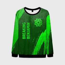 Мужской свитшот Breaking Benjamin - green gradient вертикально