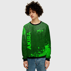 Свитшот мужской Akira - green gradient вертикально, цвет: 3D-черный — фото 2