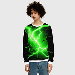 Свитшот мужской Color green black, цвет: 3D-белый — фото 2