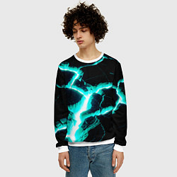 Свитшот мужской Color light blue black, цвет: 3D-белый — фото 2