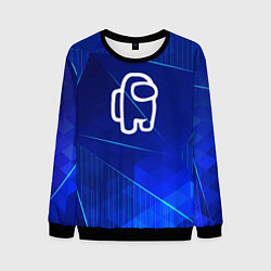 Свитшот мужской Among Us blue poly, цвет: 3D-черный