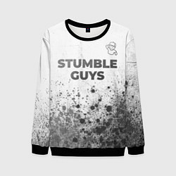 Свитшот мужской Stumble Guys - white gradient посередине, цвет: 3D-черный