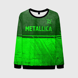 Свитшот мужской Metallica - green gradient посередине, цвет: 3D-черный