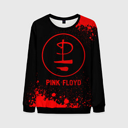 Свитшот мужской Pink Floyd - red gradient, цвет: 3D-черный