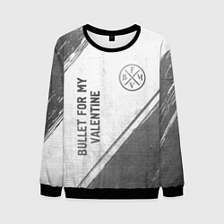 Свитшот мужской Bullet For My Valentine - white gradient вертикаль, цвет: 3D-черный